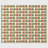 Kersttrein Cadeaupapier (Vlak)