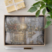 Kersttrein Decoupage Tissuepapier (Geschenk)