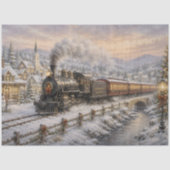 Kersttrein Decoupage Tissuepapier (Voorkant)