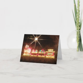 kersttrein feestdagen kaart