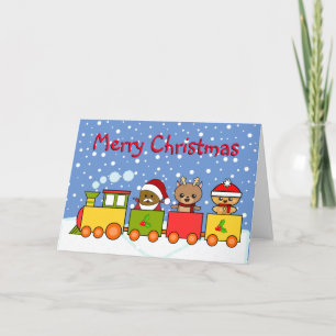 Kersttrein Feestdagen Kaart