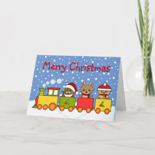Kersttrein Feestdagen Kaart