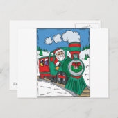 Kersttrein Feestdagenkaart (Voorkant / Achterkant)