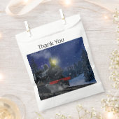 Kersttrein in de sneeuw bedankzakje (Geknipt)