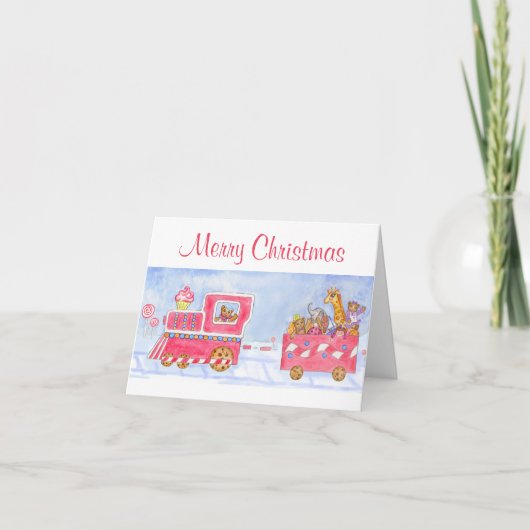 Kersttrein Kaart (Voorkant)
