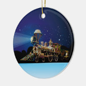 Kersttrein Keramisch Ornament (Links)
