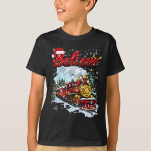 Kersttrein Kerstmis Geloven Polar Express Kerstmis T-shirt