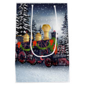 Kersttrein Medium Cadeauzakje (Achterkant)