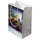 Kersttrein Medium Cadeauzakje (Achterkant Gekanteld)