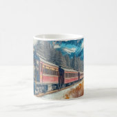 Kersttrein met krans  koffiemok (Center)