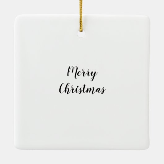 kersttrein met wintersneeuw keramisch ornament (Achterkant)