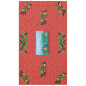 Kersttrein op rood tafelkleed (Voorkant)