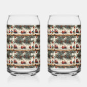Kersttrein Ornamenten Pine Branches Blikvorm Glas (Rechts)