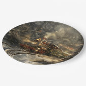 Kersttrein Papieren Bordje (Gekanteld)