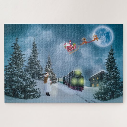 kersttrein puzzel (Horizontaal)