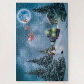 kersttrein puzzel legpuzzel (Verticaal)