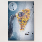 Kersttrein Puzzle Legpuzzel (Verticaal)