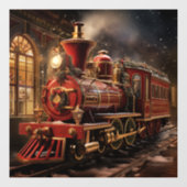 Kersttrein Raamsticker (Vel)
