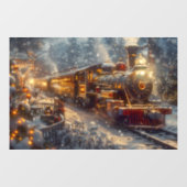 Kersttrein Raamsticker (Vel)