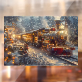 Kersttrein Raamsticker