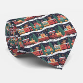 Kersttrein stropdas (Opgerold)