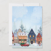 Kersttrein winter  feestdagenkaart (Achterkant)