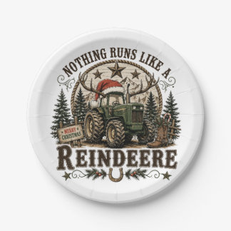 Kersttrekker Rendier Papieren Bordje
