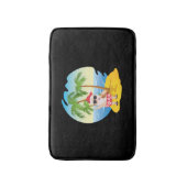 Kersttropisch strand Funny Santa Claus Badmat (Voorkant Verticaal)