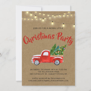 Kersttruck Een vrolijk klein kerstfeestje Kaart