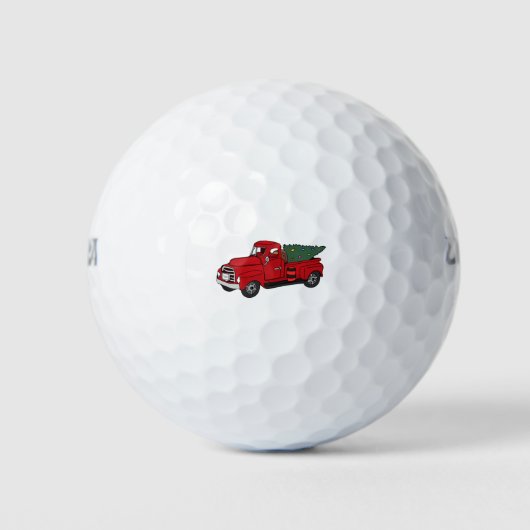Kersttruck Golfballen (Voorkant)