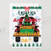 Kersttruck met boom feestdagenkaart (Voorkant / Achterkant)