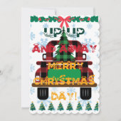 Kersttruck met boom feestdagenkaart (Voorkant)
