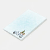 Kersttruck met pijnbomen en bosdieren post-it® notes (Schuin)