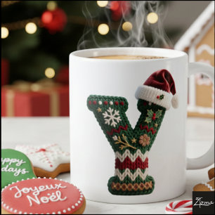 Kersttrui Brei Trui Letter Y Kerstmannenhoed Koffiemok