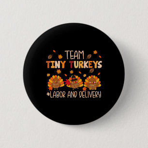 Kersttrui grappige kalkoen verpleegster vrouwen ca ronde button 5,7 cm