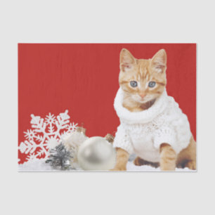 Kersttrui Kat Tissue Papier