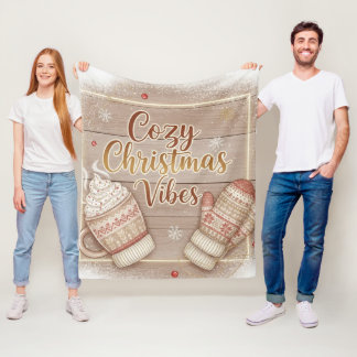 Kersttrui Kussen Cozy Christmas Vibes Fleece Deken