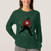 Kersttrui met Bigfoot en Santa T-shirt (Voorkant)