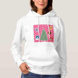 Kersttrui met Merry and Bright (Fijne en vrolijke Hoodie