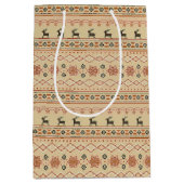 Kersttrui rendierpatroon medium cadeauzakje (Voorkant)