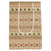 Kersttrui rendierpatroon medium cadeauzakje (Achterkant)