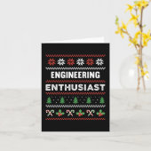 Kersttrui voor de technisch enthousiasteling kaart (Gele Bloem)