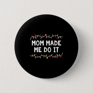 Kersttrui voor het gezin Ik doe niet aan bijpassen Ronde Button 5,7 Cm