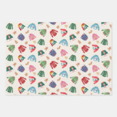 Kersttruien en peperkoekjes inpakpapier vel (Voorkant)