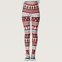 Kersttrustpatroon Vakantiedagen leggings