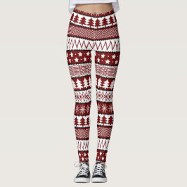 Kersttrustpatroon Vakantiedagen leggings