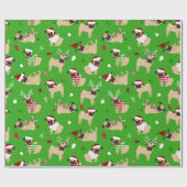 kersttuggen cadeaupapier (Vlak)