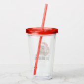 kersttumbler acryl drinkbeker (Achterkant)