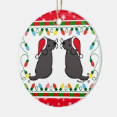 Kersttwein Black Labradors Santa Ornament (Links)