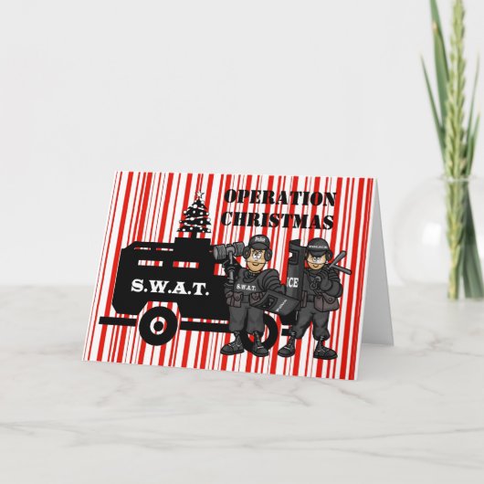 kersttwitserteam met kerstkaart kaart (Voorkant)